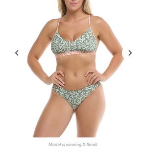 Eidon Reversible Tiny Blooms Bikini Bottoms
